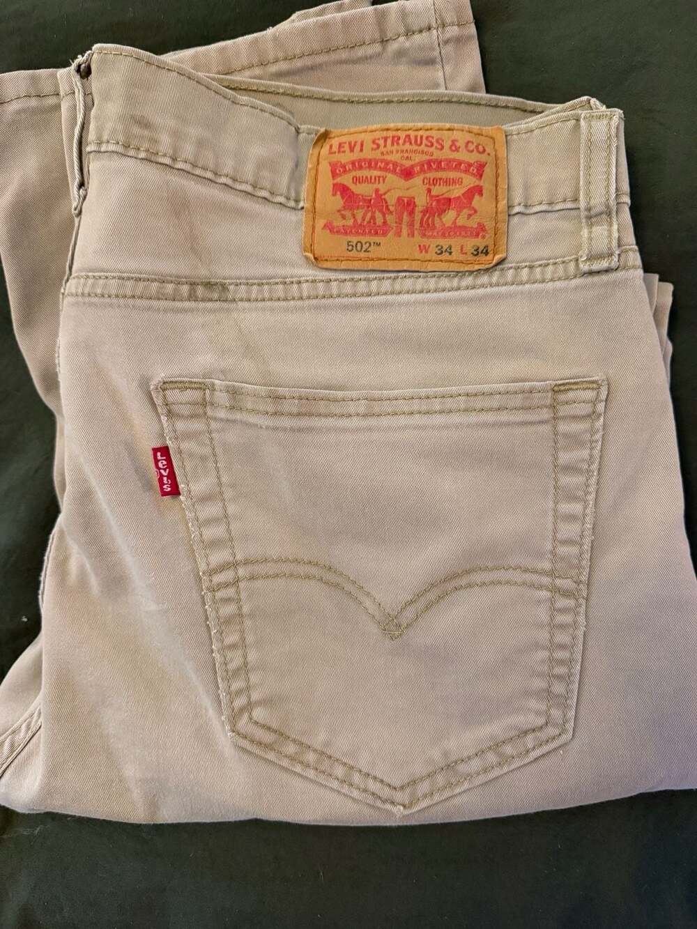 Levi's 502 Regular Taper Fit Pants 34x34